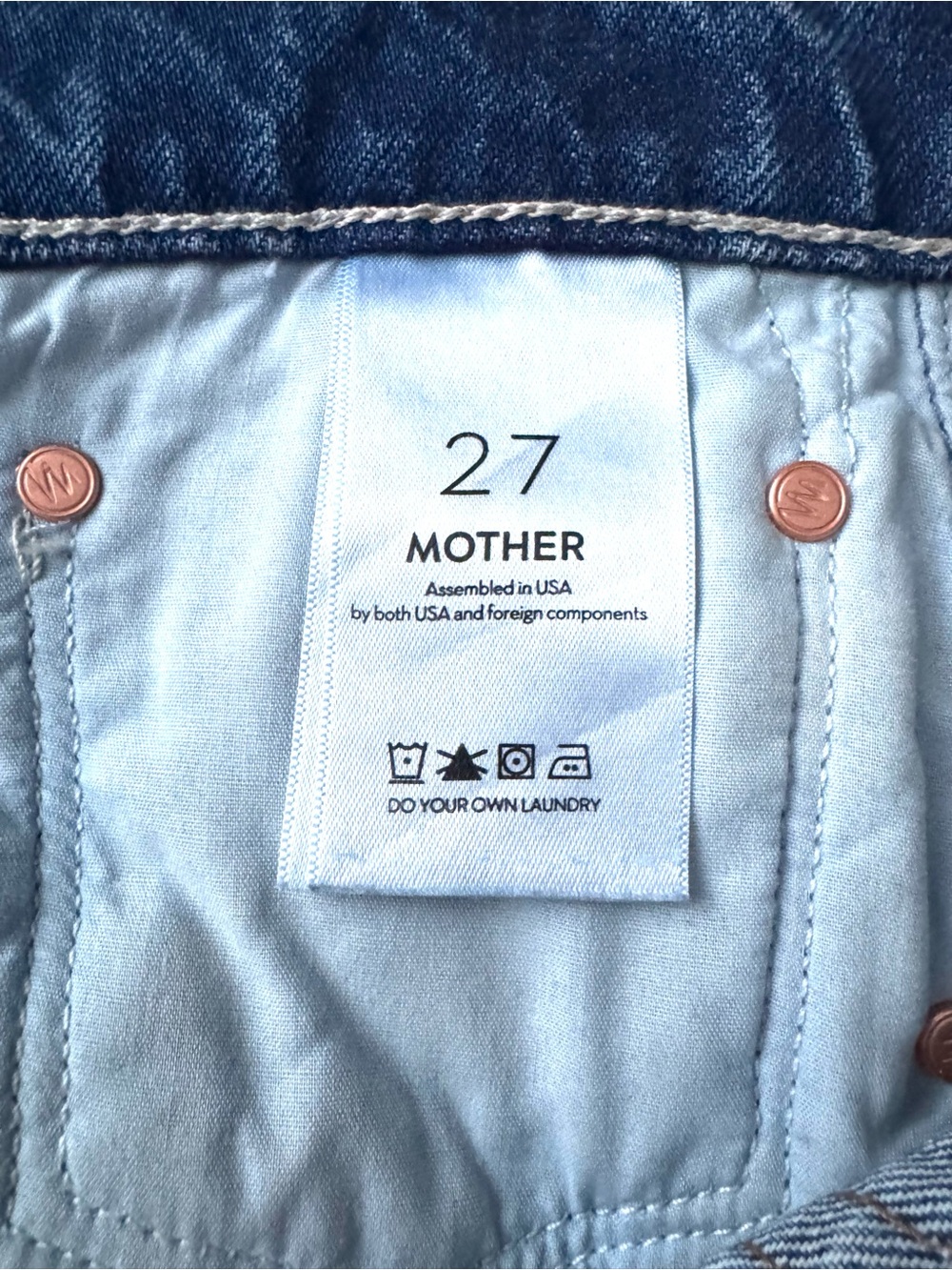 Sz27 NWT MOTHER SUPERIOR The Dodger Button Flood Wide-Leg Jeans - Picture 9 of 12